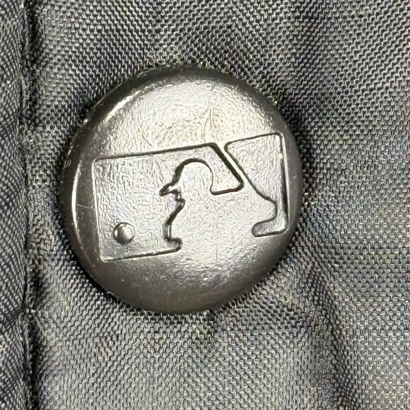 Vintage Cleveland Indians 90s Reversible Puffer Jacket L Navy & Red Pro Player - Picture 11 of 16